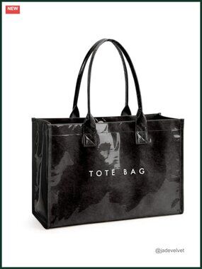 PVC Kraft Paper Tote Bag Waterproof Large Capacity Work Handbag with Top Handle